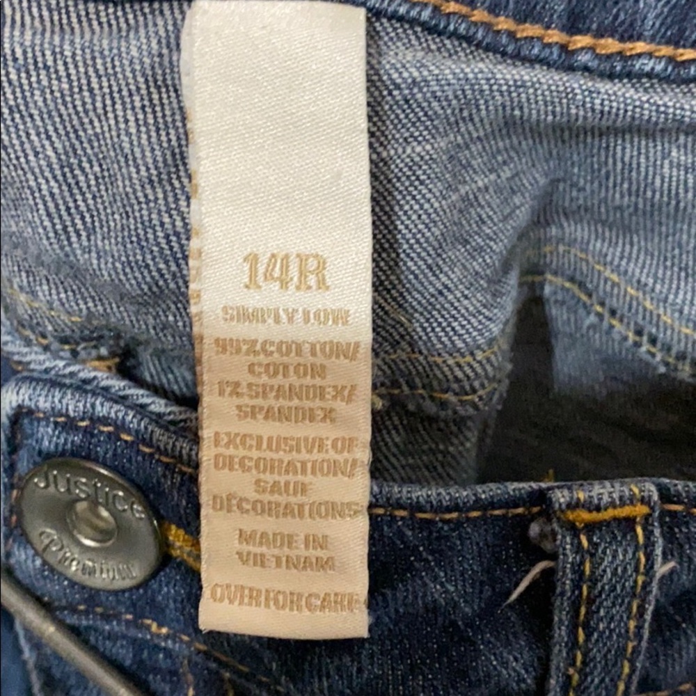 Girl Justice Jeans 14R - Picture 5 of 7